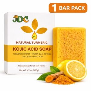 Natural Turmeric & Kojic Acid Soap | Brightening | Vitamin C + E Vegan 100g
